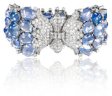 Paul Flato Platinum Diamond & Sapphire Clips/Bracelet