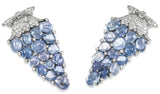 Paul Flato Platinum Diamond & Sapphire Clips/Bracelet
