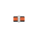 Cartier Platinum Coral & Onyx Ring