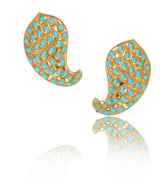 Suzanne Belperron 18K Gold & Turquoise Clips