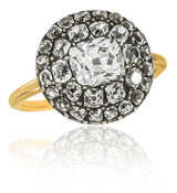 18th Century Silver Gold & Diamond Ring