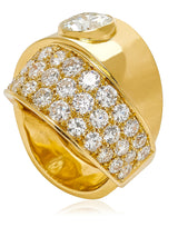 Stephen Russell 20K Yellow Gold & Diamond Ring