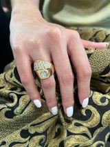 Stephen Russell 20K Yellow Gold & Diamond Ring