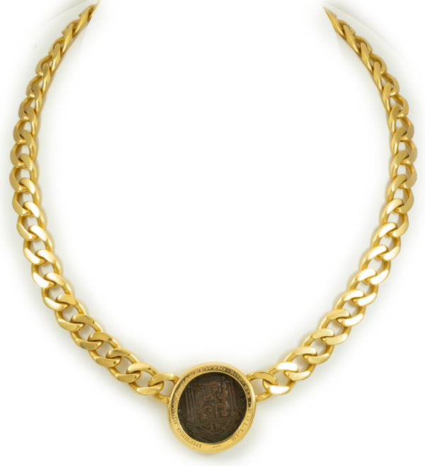 Bulgari 18K Gold Monete Necklace