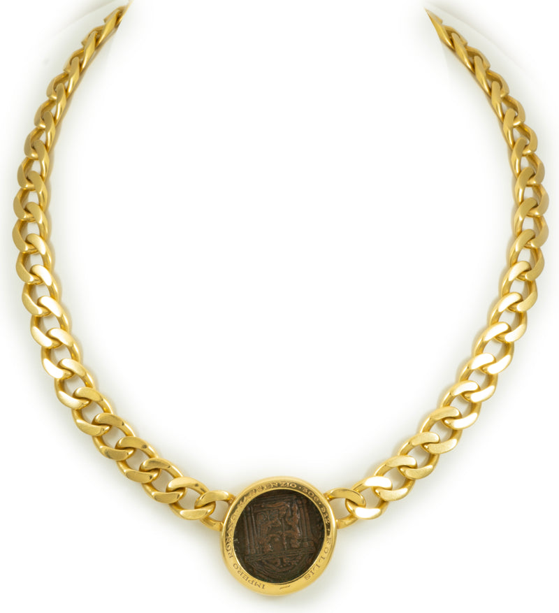 Bulgari 18K Gold Monete Necklace