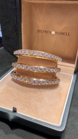 Stephen Russell 18K Rose Gold & Diamond Cuff