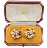 Cartier 18K Gold Platinum & Diamond Earrings