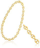 Bulgari 18K Gold Anchor Link Bracelet & Necklace