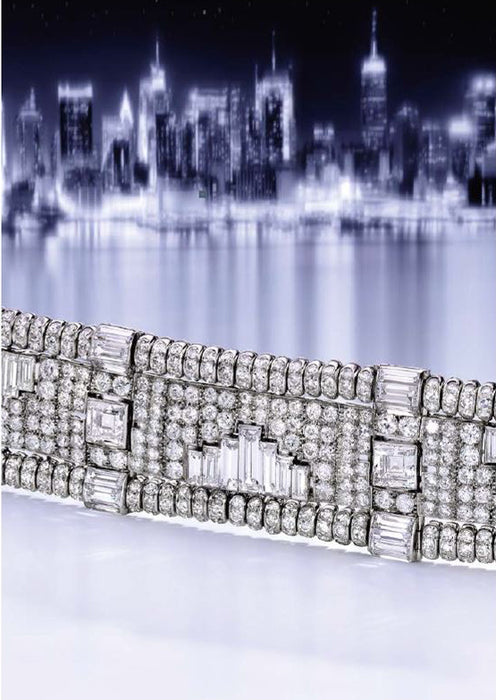 Boucheron Platinum & Diamond Art Deco Bracelet