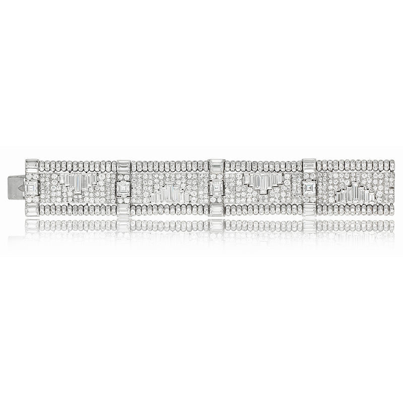 Boucheron Platinum & Diamond Art Deco Bracelet