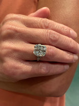 Tiffany & Co. Platinum & Asscher Cut Diamond Ring